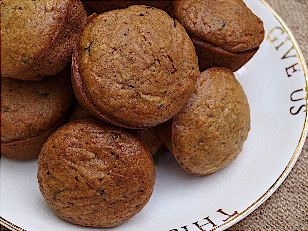 Zucchini Carrot Chocolate Chip Muffins
