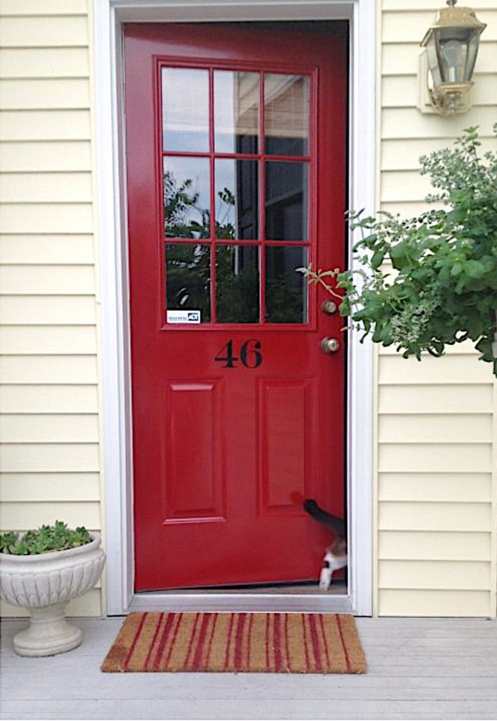 DIY: Painted House Numbers and Doormat