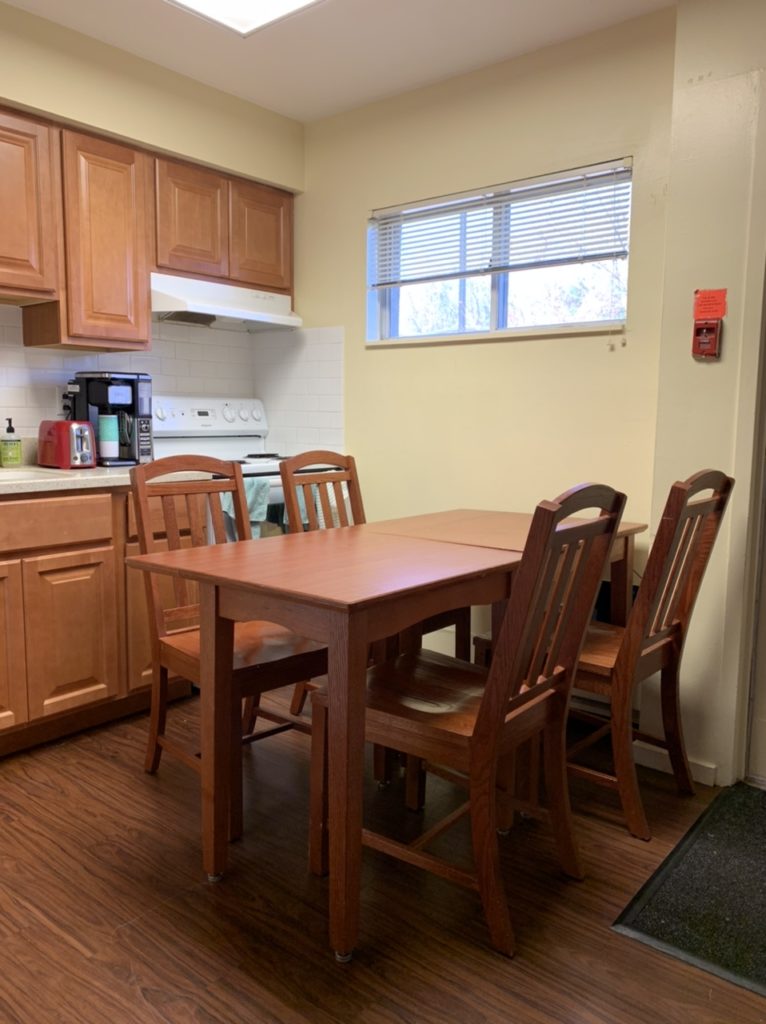 college apartment standard oak cabinet kitchen