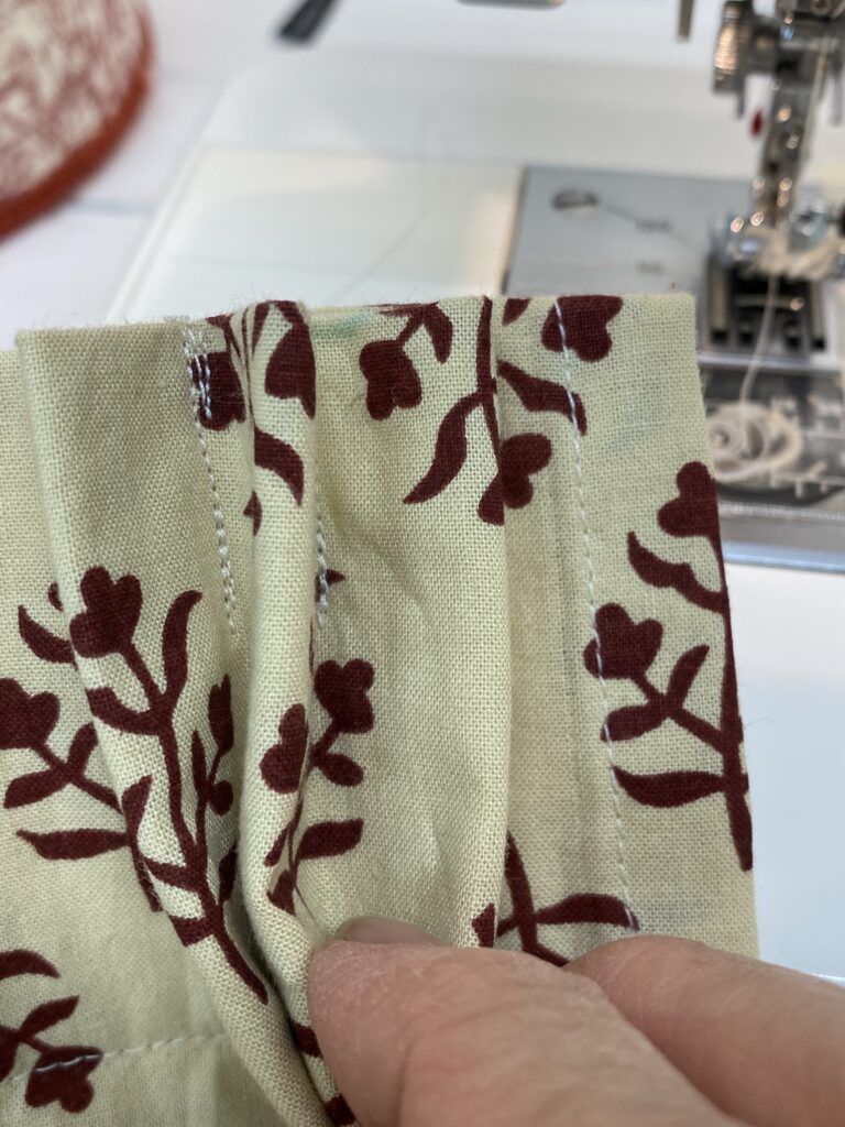 closeup of pinch pleat on wayfair curtain panel