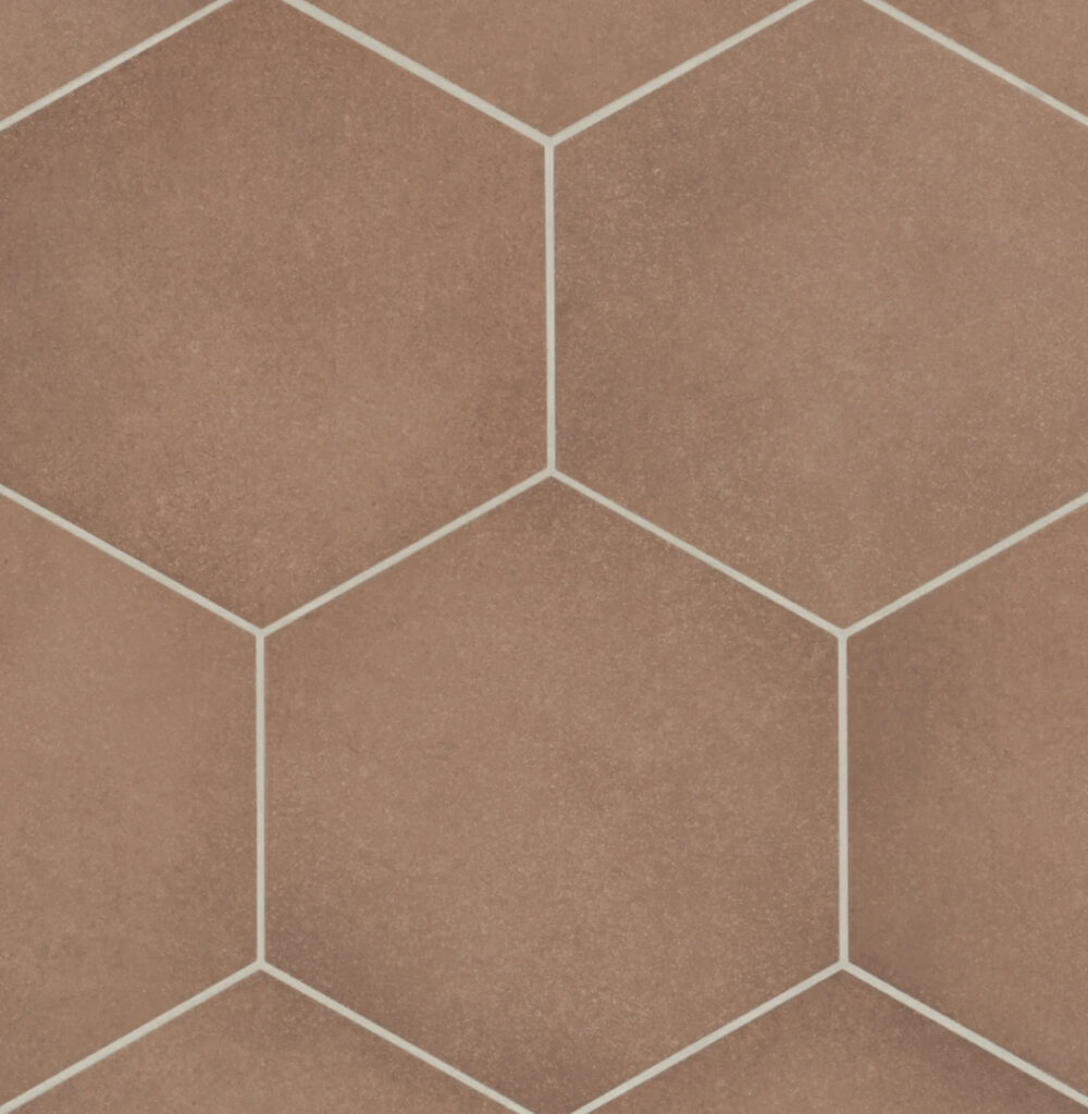 terracotta hexagon floor tile